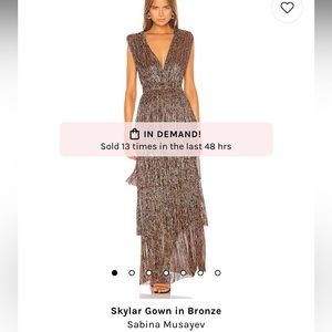 Revolve gown. Only worn once to a wedding. In perfect condition! Bronze color